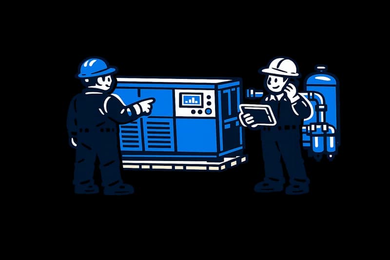Monitoraggio remoto dei parametri di un compressore