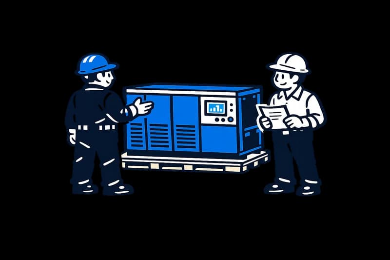 Consegna e installazione di un compressore industriale